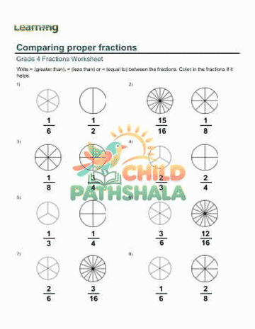 Comparing Proper Fractions — preview slideshow