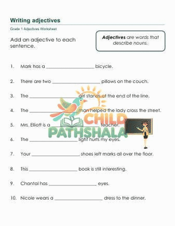 Writing Adjectives — preview slideshow