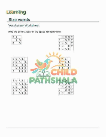 Live animated worksheet demonstration from Child Pathshala library