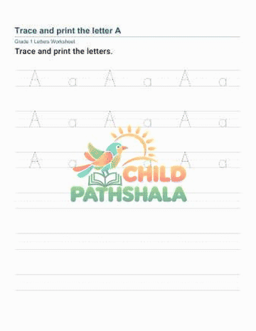 Live animated worksheet demonstration from Child Pathshala library