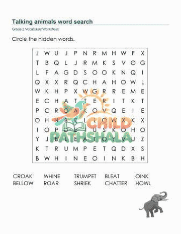 Talking Animals Word Search Uppercase — preview slideshow