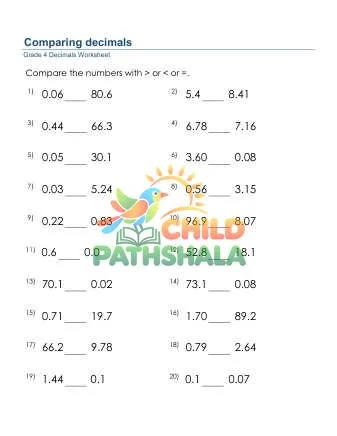 Preview of Compare Decimals