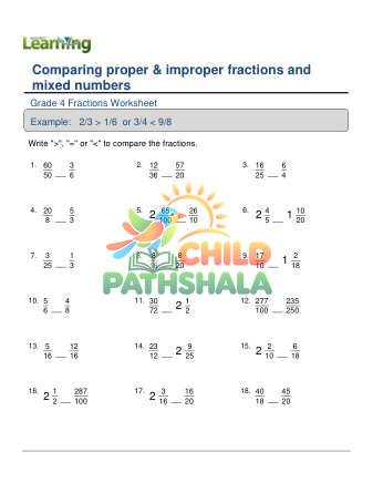 Preview of Comparing Fractions Improper Mixed F