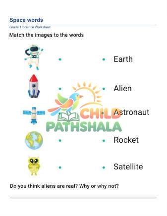 Preview of Space Vocabulary B