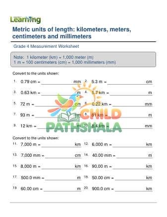 Metric Units Length Km M Cm Mm Decimals B