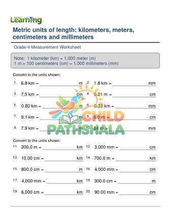 Metric Units Length Km M Cm Mm Decimals C