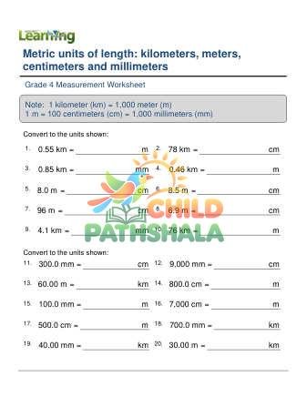 Metric Units Length Km M Cm Mm Decimals D