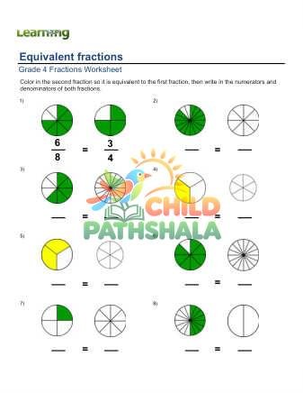 Writing Equivalent Fractions A