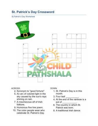 Preview of St Patricks Day Crossword