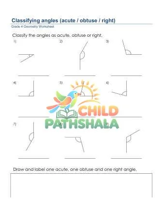 Preview of Geometry Classifying Angles
