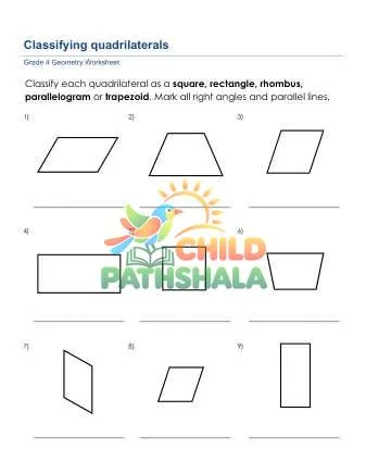 Preview of Geometry Classifying Quadrilaterals