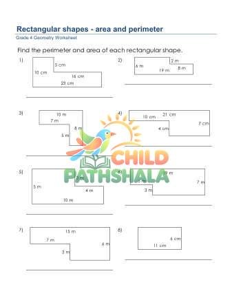 Preview of Geometry Rectangular Shapes Area Perimeter F