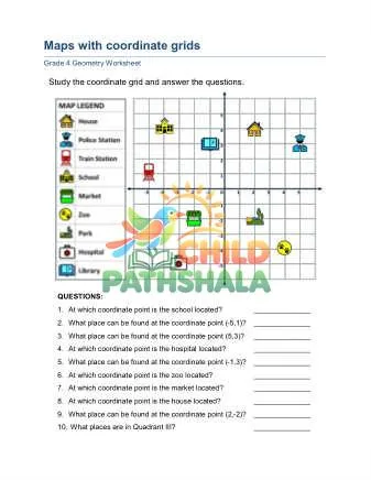 Preview of Map With Coordinate Grid
