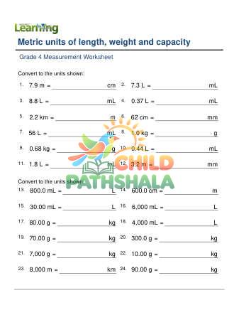 Preview of Convert Metric Units Length Weight Capacity B