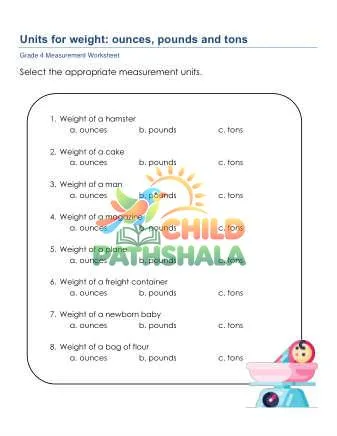Preview of Measurement Units Of Weight