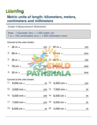 Preview of Metric Units Length Km M Cm Mm F