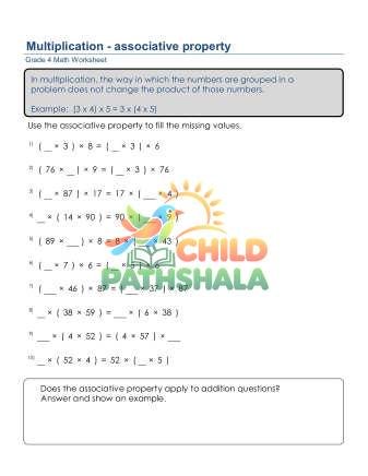Multiplication Associative Property A