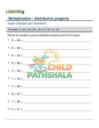 Multiplication Distributive Property B