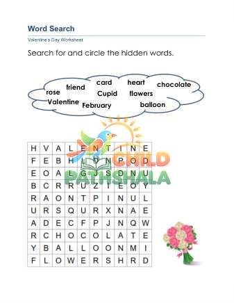 Preview of Valentine Word Search Hard