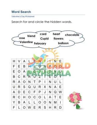 Preview of Valentine Word Search Hard