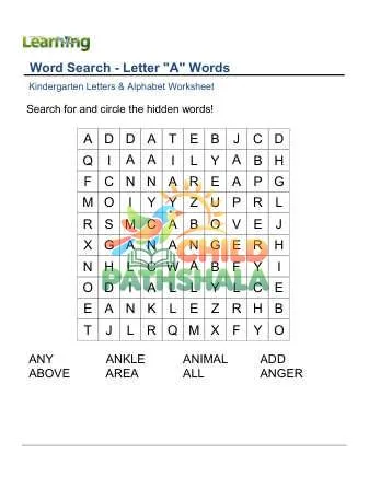 Preview of Word Search Letter