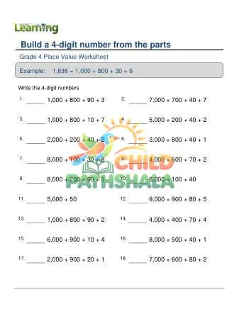 Preview of 4 Digit Number From Parts