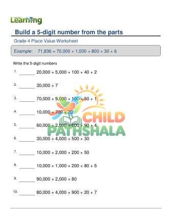 5 Digit Number From Parts E