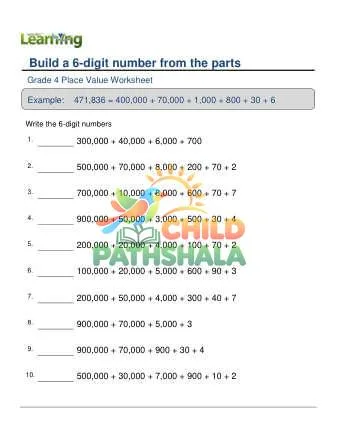 Preview of 6 Digit Number From Parts