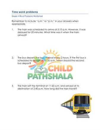 Preview of Time Word Problems