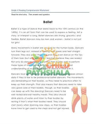 Preview of 4 Ballet