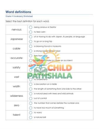 Applying Meanings 2 Worksheet for Grade 4