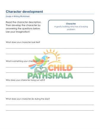 Character Development Dqr Worksheet for Grade 4