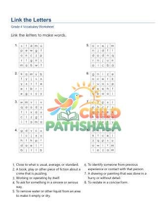 Link Letters 4 Worksheet for Grade 4