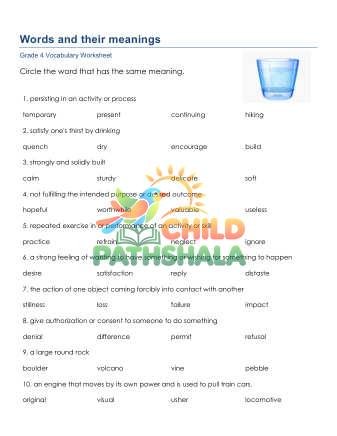 Preview of Words Meanings 3