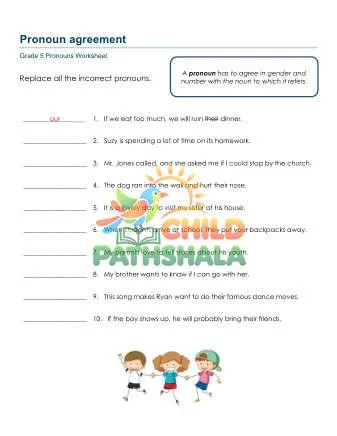 Preview of Pronoun Agreement