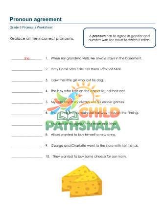 Preview of Pronoun Agreement B