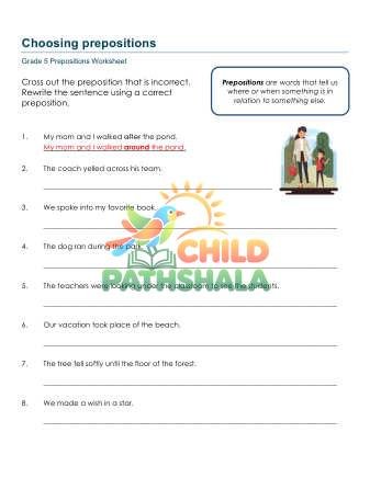 Selecting Prepositions A