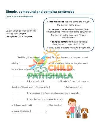 Preview of Simple Compound Complex Sentences