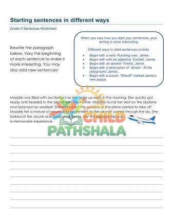 Preview of Starting Sentences Tiu
