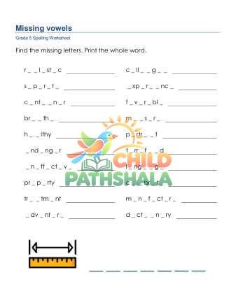 Preview of Missing Vowels 4