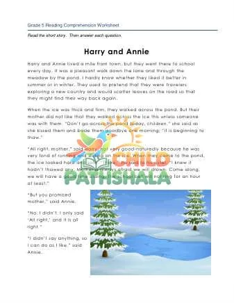 Preview of 5 Reading Harry And Annie