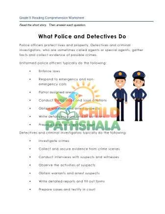 Preview of 5 Reading Police