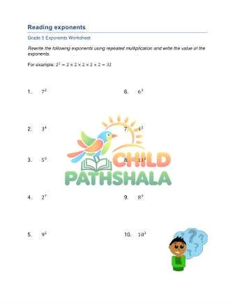 Preview of Reading Exponents
