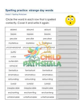 Preview of Spelling Challenge
