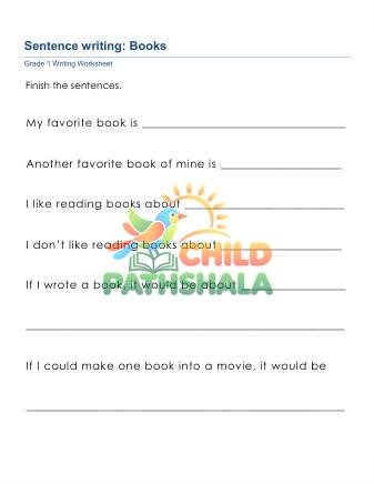 Preview of Sentence Writing Prompts E