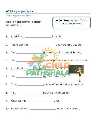 Preview of Writing Adjectives
