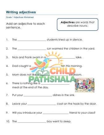 Preview of Writing Adjectives C
