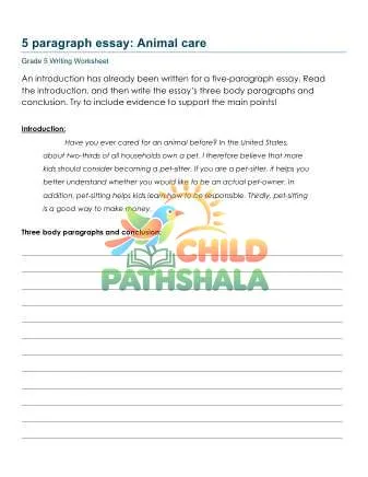 Preview of Five Paragraph Essay
