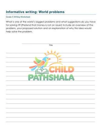 Preview of Informative Writing Prompt Pcp