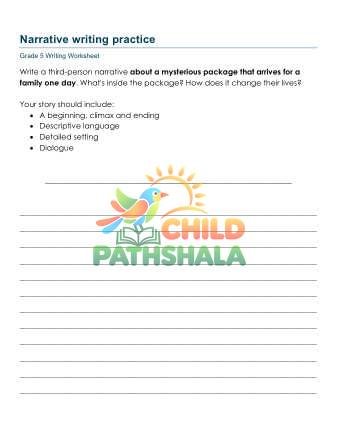 Narrative Writing Prompts 24m